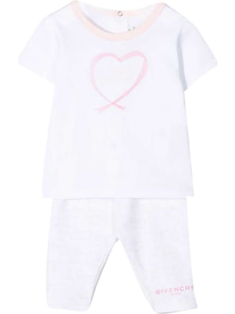 Givenchy White And Pink Baby Suit