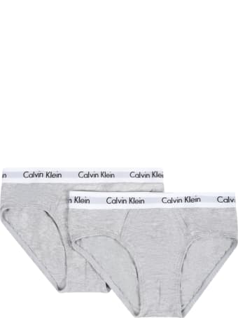 Calvin Klein Grey Set For Boy With Logos