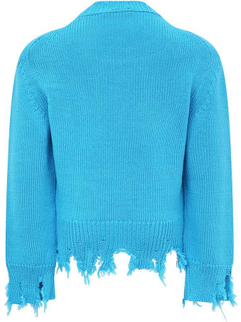 Riccardo Comi Light Blue "happy Day" Sweater For Kids