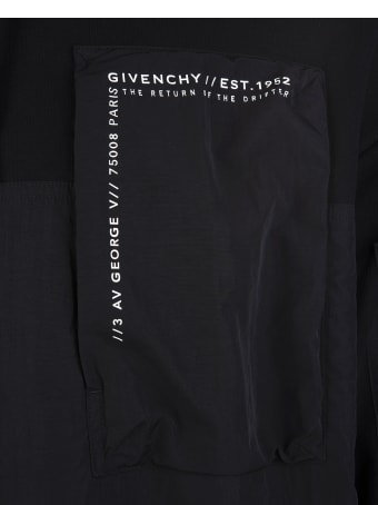 Givenchy Man Black Bimaterial Givenchy Hoodie