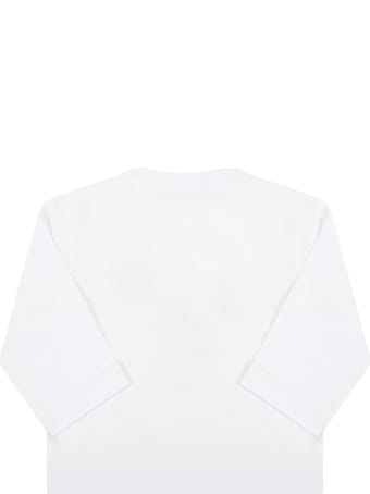 Balmain White T-shirt For Baby Kids With Logo