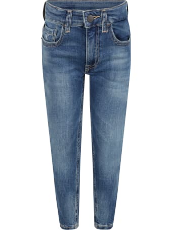 Calvin Klein Light Blue Jeans For Boy With Logo