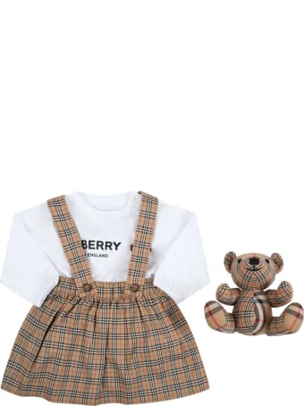 Burberry Multicolor Set For Baby Girl