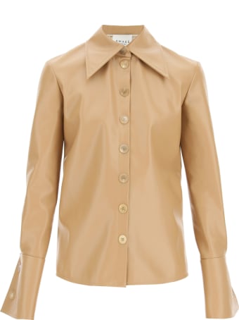 A.W.A.K.E. Mode Faux Leather Shirt