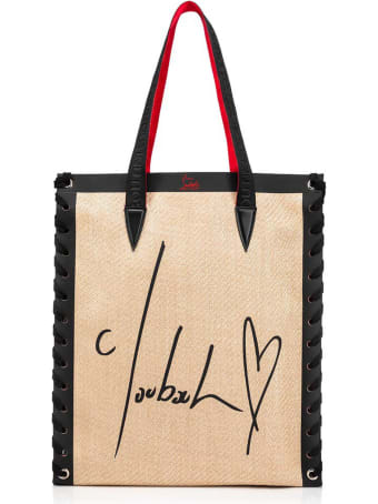 Christian Louboutin Natural Canvas Cabalace Small Bag