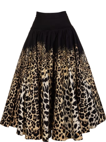 Roberto Cavalli Midi Skirt With Queen Of Sicily Print