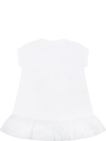 Ralph Lauren White Dress For Baby Girl With Logo