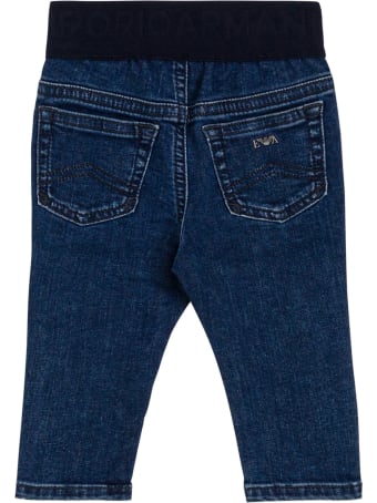 Emporio Armani Stretch Denim Jeans With Elastic Waist
