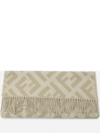 Fendi Cashmere Scarf With All-over Ff Motif