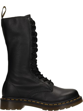 Dr. Martens 1b99 Combat Boots In Black Leather