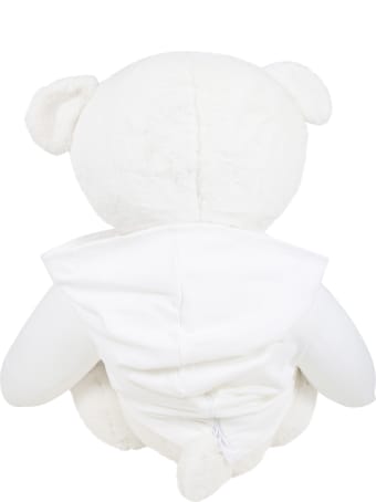 Givenchy White Kids Teddy Bear With Black Logo