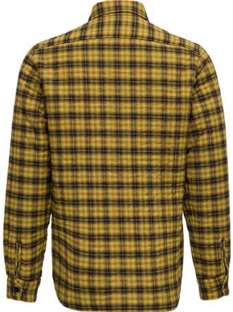 Aspesi Yellow Check Wool And Cotton Shirt