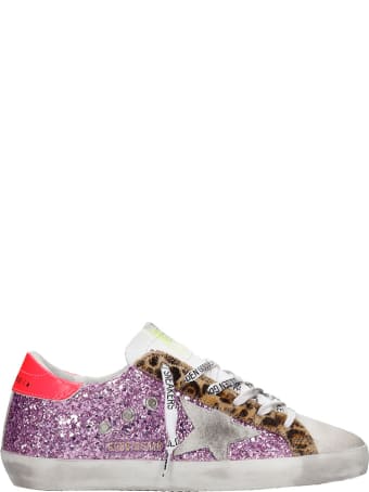 Golden Goose Superstar Sneakers In Fuxia Glitter