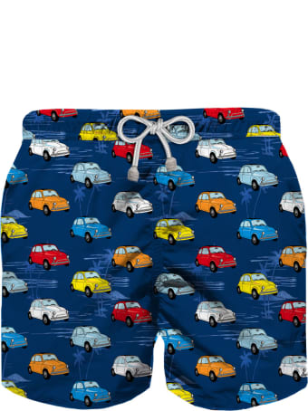 MC2 Saint Barth Multicolor Cars Print Boy's Swimshorts