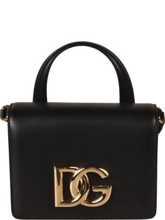 Dolce & Gabbana Logo Plaque Top Handle Flap Shoulder Bag