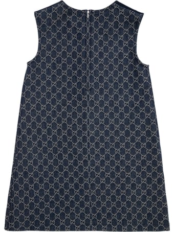 Gucci Gg Jacquard Denim Dress
