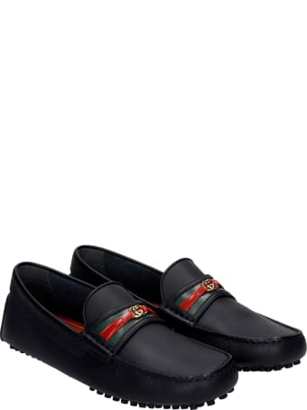 Gucci Loafers In Black Leather