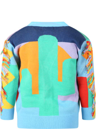 Stella McCartney Kids Multicolor Cardigan For Kids With Colorful Details