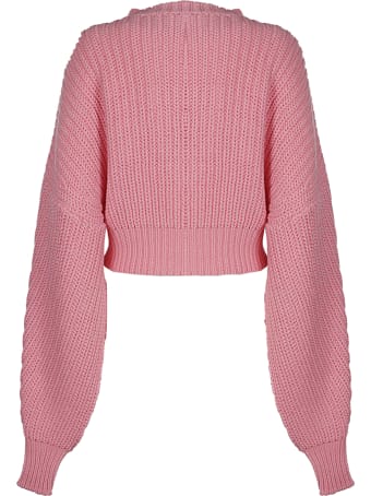 A.W.A.K.E. Mode Open Sleeve Sweater With A Round Shoulder Cut