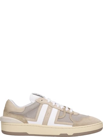 Lanvin Clay Sneakers In Beige Suede And Leather