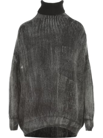 Avant Toi High Neck Braiding Stitch Pullover With Tonal Effect