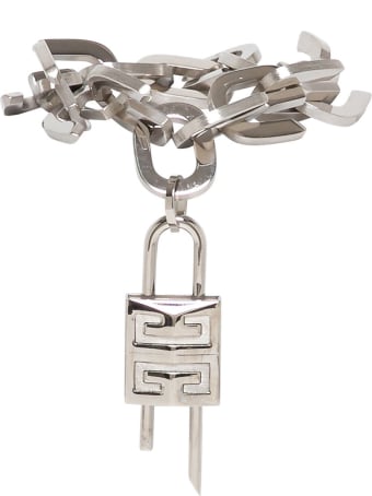 Givenchy G Link Lock Bracelet With Padlock