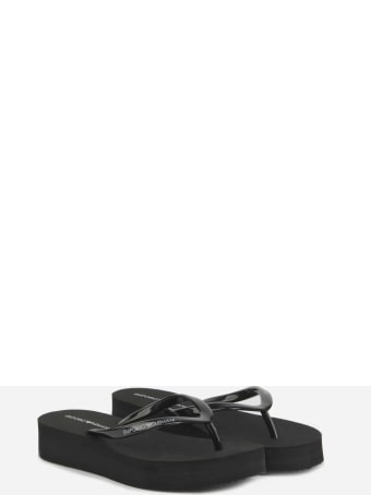 Emporio Armani Pvc Flip Flops With Logo