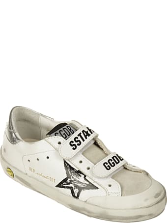 Golden Goose Old School Pensatr Leather Upper And Stripes Suede