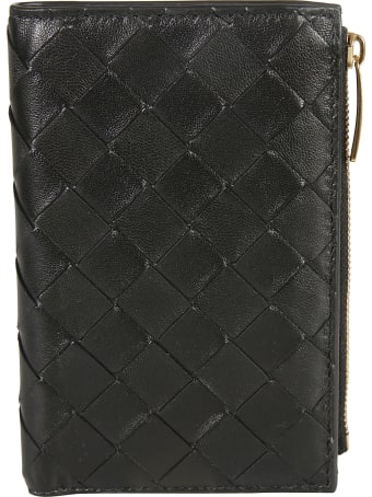 Bottega Veneta Weave Effect Snap-lock Wallet