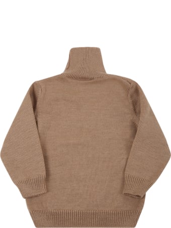 Little Bear Beige Turtleneck For Baby Kids