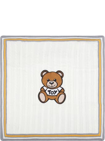 Moschino Ivory Blanket For Baby Kids