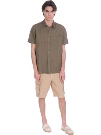 120% Lino Shorts In Beige Linen