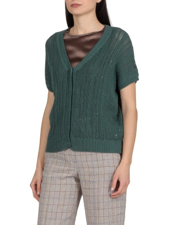 Peserico Cotton Sweater With Sequins