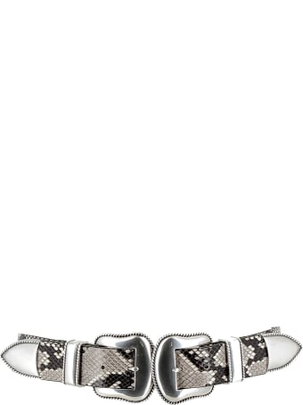B-Low the Belt White/silver Belt