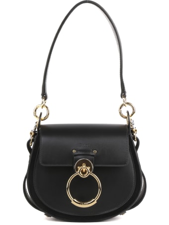 Chloé Tess Black Leather Shoulder Bag