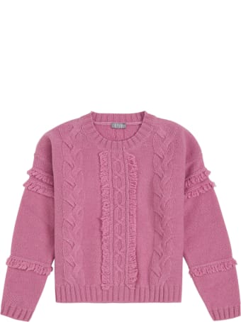 Il Gufo Pink Woven Wool Sweater