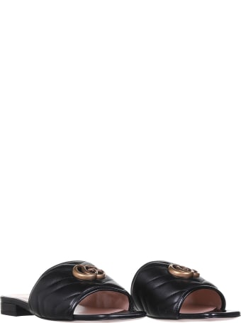 Gucci Double G Black Sandal