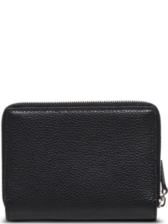 Balenciaga Essential Wallet In Black Hammered Leather