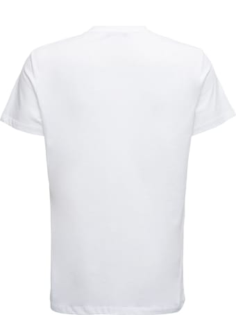 Balmain White Organic Cotton T-shirt With Logo Print