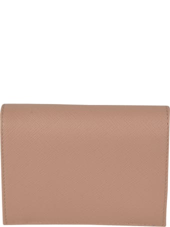 Prada Triangle Logo Plaque Snap Button Coin Purse