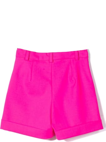 Balmain Fuschia Pink Virgin Wool Tailored Shorts