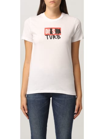 Diesel T-shirt Diesel Cotton T-shirt With Disturb Logo