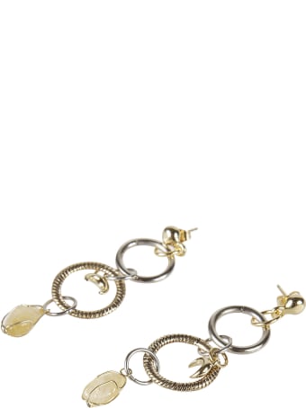 Marine Serre Twisted Ring Earrings