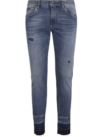 Dolce & Gabbana Distressed Effect Cropped Jeans
