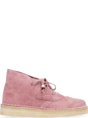 Clarks Suede Lace-up Shoes