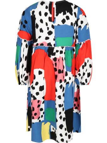 Stella McCartney Kids Multicolor Dress For Girl With Dalmatian Spots