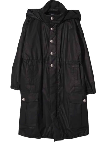 Balmain Black Teen Trench Coat