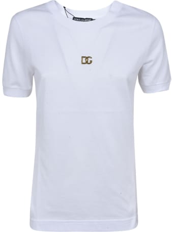 Dolce & Gabbana Logo Plaque Plain T-shirt