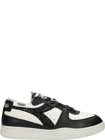 Diadora Mi Basket Sneakers In Black Leather