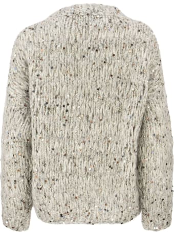 Brunello Cucinelli Mohair And Cotton Sweater With Sequins